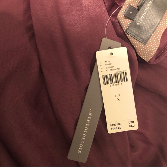 Anthropologie Bias Slip Dress in Plum. - Picture 7 of 7
